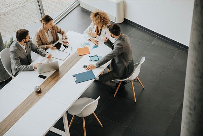 Multiethnic business people working together in the office