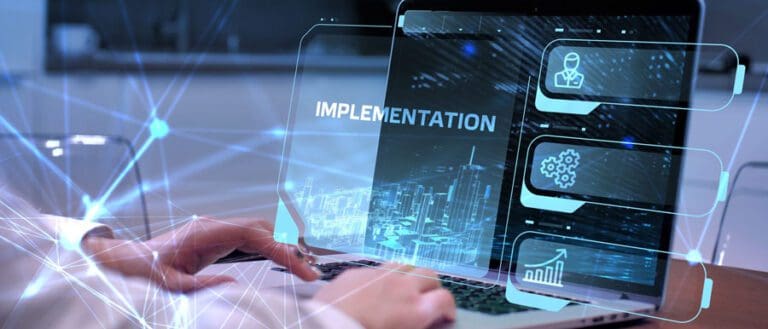 IMPLEMENTATION, web technology concept. Business, Technology, Internet and network concept