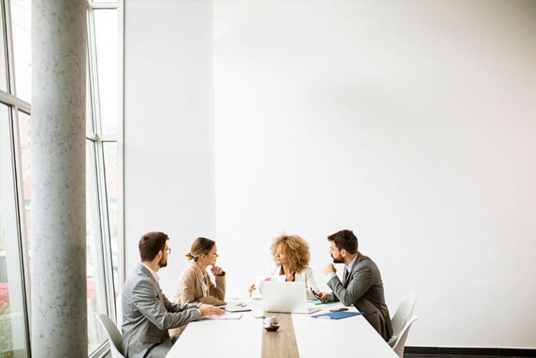 Multiethnic business people working together in the office