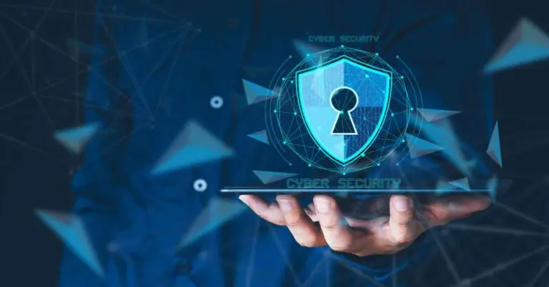 Data or network protection, business people press shield icon, virus security. Data protection and insurance Business security concepts, information security against virus. binary number 1010.