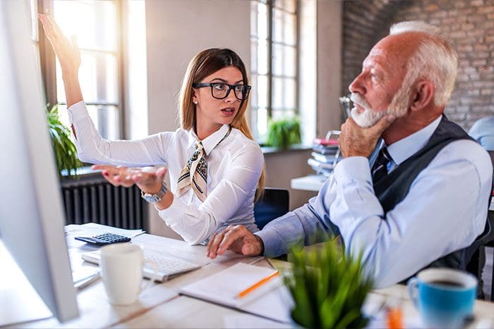 Business people work in the office