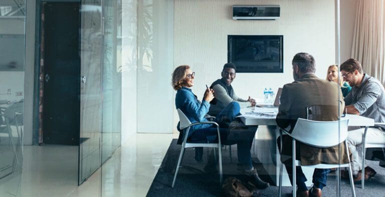group of business people at table