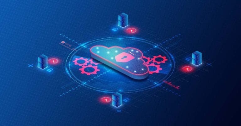 Cloud Workload Security and Cloud Workload Protection Concept - CWS and CWP - The Practice of Protecting Workloads Run on Cloud Resources - 3D Illustration