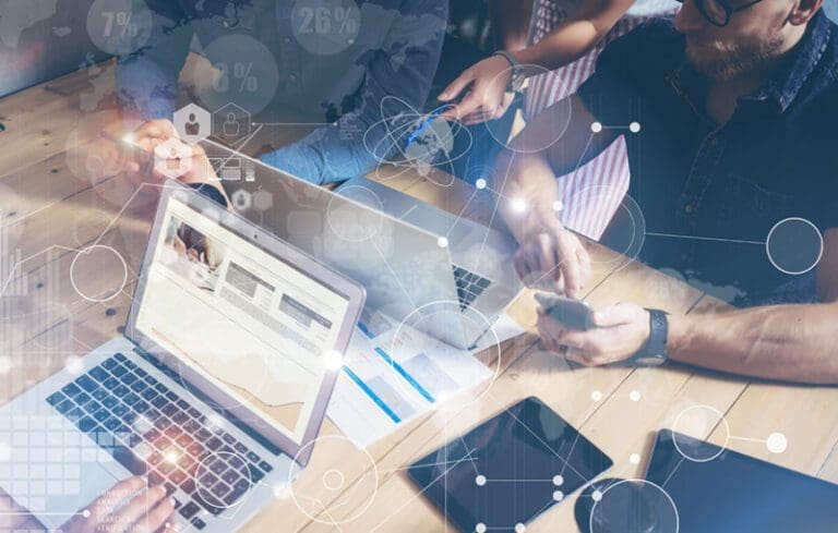 Digital marketing. Businessman using modern interface payments online shopping and icon customer network connection on virtual screen. Business innovation technology ... See More