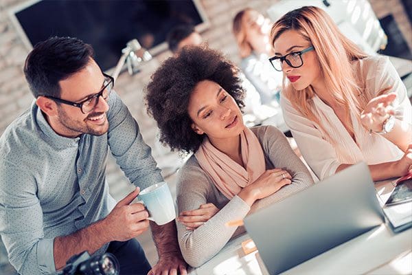 Young business people in modern office