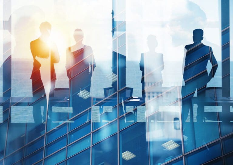 Group of business partner looking for the future. Concept of corporate and startup